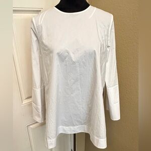 Cos Shirt Blouse Tunic Cotton Size 4 White Excellent Condition